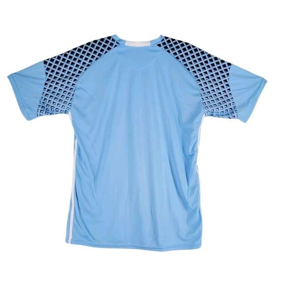 Real Madrid Emirates Soccer 16/17 Jersey Shirt Mens L Blue Graphics Goal Keeper - Picture 2 of 8